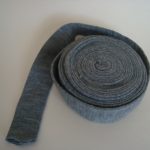 tubestrikk 5cm bred grå