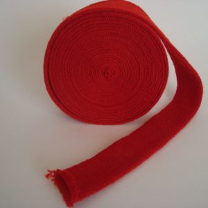 Tubestrikk 4 cm bred rød