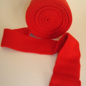 Tubestrikk 3 cm bred rød
