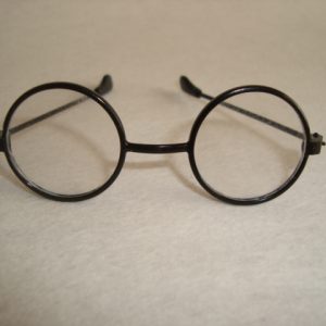 Dukke/nissebriller 75mm (sort)