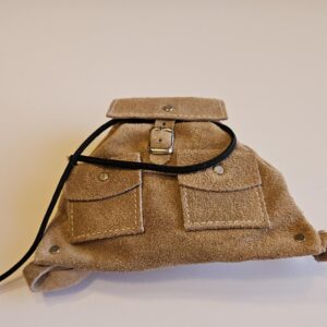 ryggsekk skinn i lys cognac/brunbeige farge #03